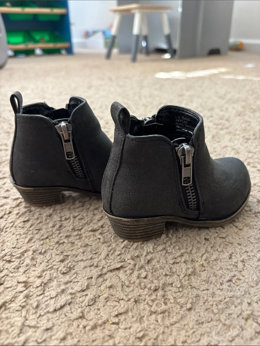 Children's Black Side-Zip Ankle Boots